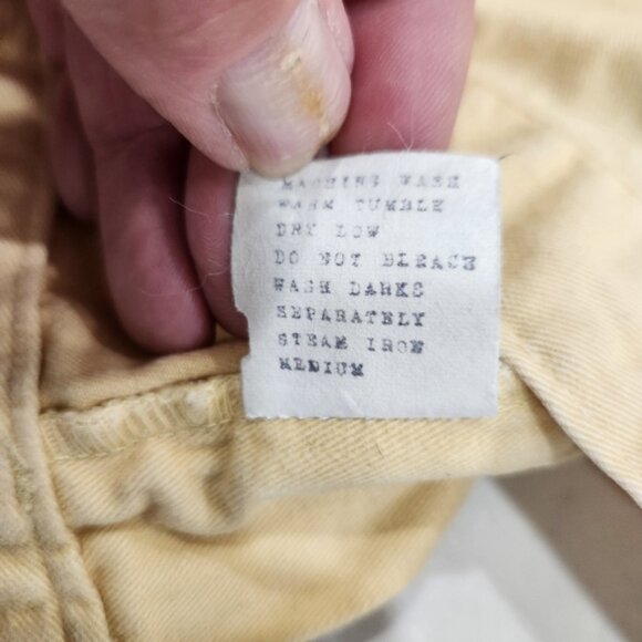 Vintage Polo Ralph Lauren Pleated Cuffed Pants Men’s 34x31 Cream 100% Cotton USA - Picture 9 of 16